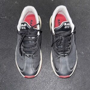 R.A.D One Black and Red Sneakers 7/8.5